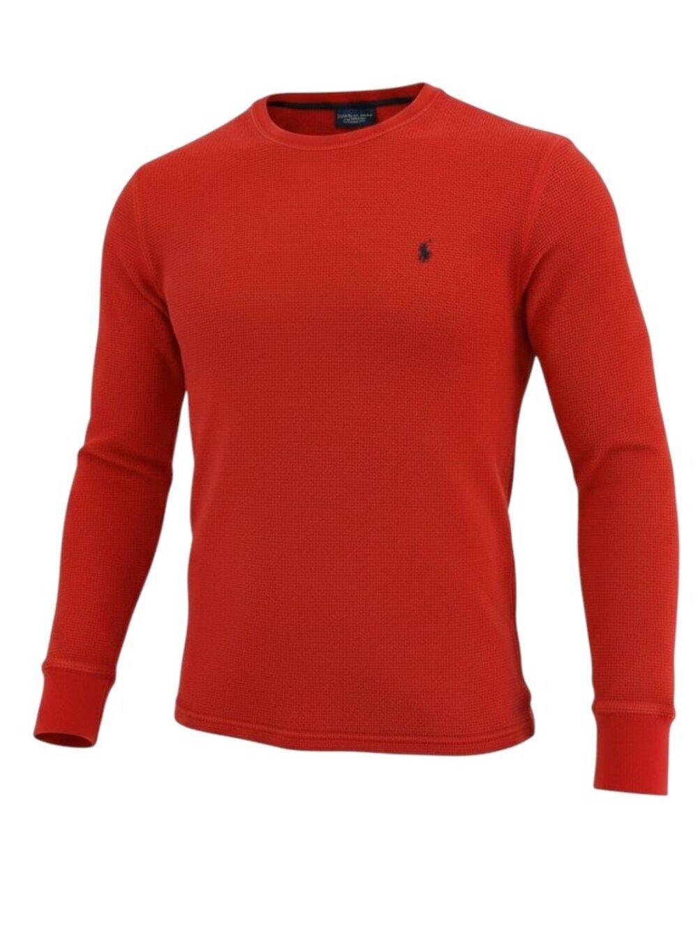 POLO RALPH LAUREN Red Waffle Knit Thermal Sleep Shirt s